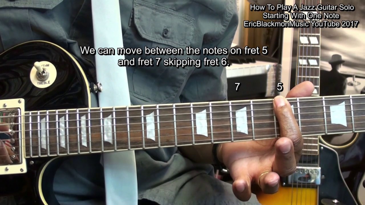 How To Play A JAZZ GUITAR Improv SOLO Starting With ONE NOTE Am