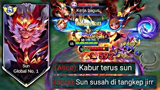SUN TERLALU LICIN SAMPE MUSUH SUSAH NANGKEP 😱 BUILD SUN TERLINCAH 2026 | MOBILE LEGENDS