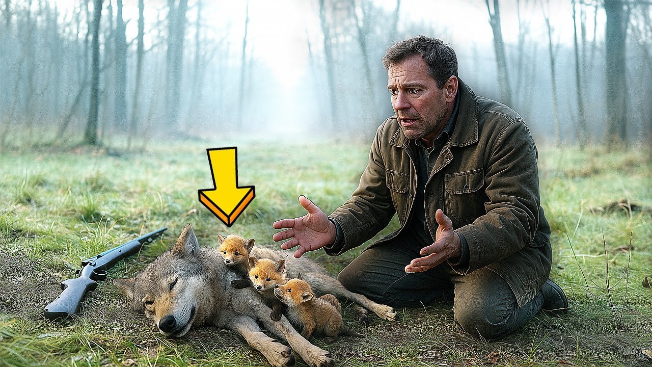 МУЖИК ЗАСТРЕЛИЛ ВОЛЧИЦУ и УВИДЕЛ, что она КОРМИЛА ЧУЖИХ ЛИСЯТ-СИРОТ... Ружьё ВЫПАЛО из рук!