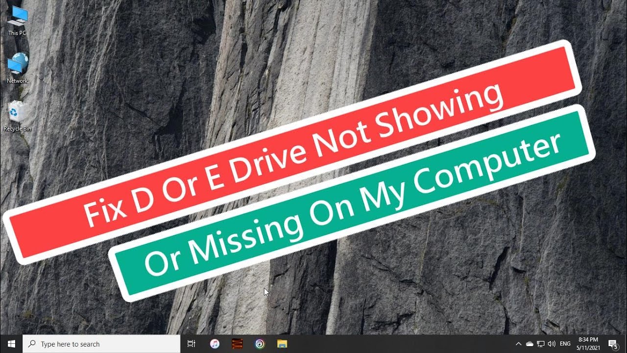 Fix D Or E Drive Not Showing Or Missing On My Computer YouTube fix-d-or-e-drive-not-showing-or-missing-on-my-computer-youtube