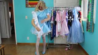 Crossdresser trying on my sissymaid dresses part 2
