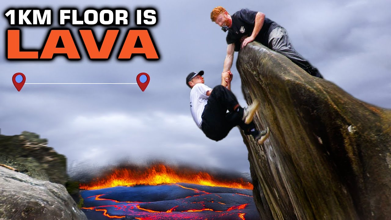 Floor Is Lava 1km Parkour Challenge! (Don’t Touch the Ground!)