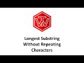 Longest Substring Without Repeating Characters | LeetCode 3 | Coding Interview Tutorial