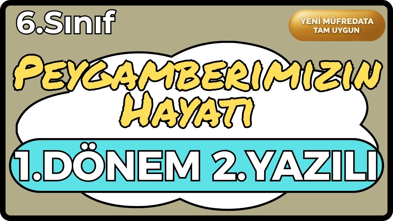6 Peygamberimizin Hayatı 1.Dönem 2.Yazılı Cevapları (2025/Maarif)