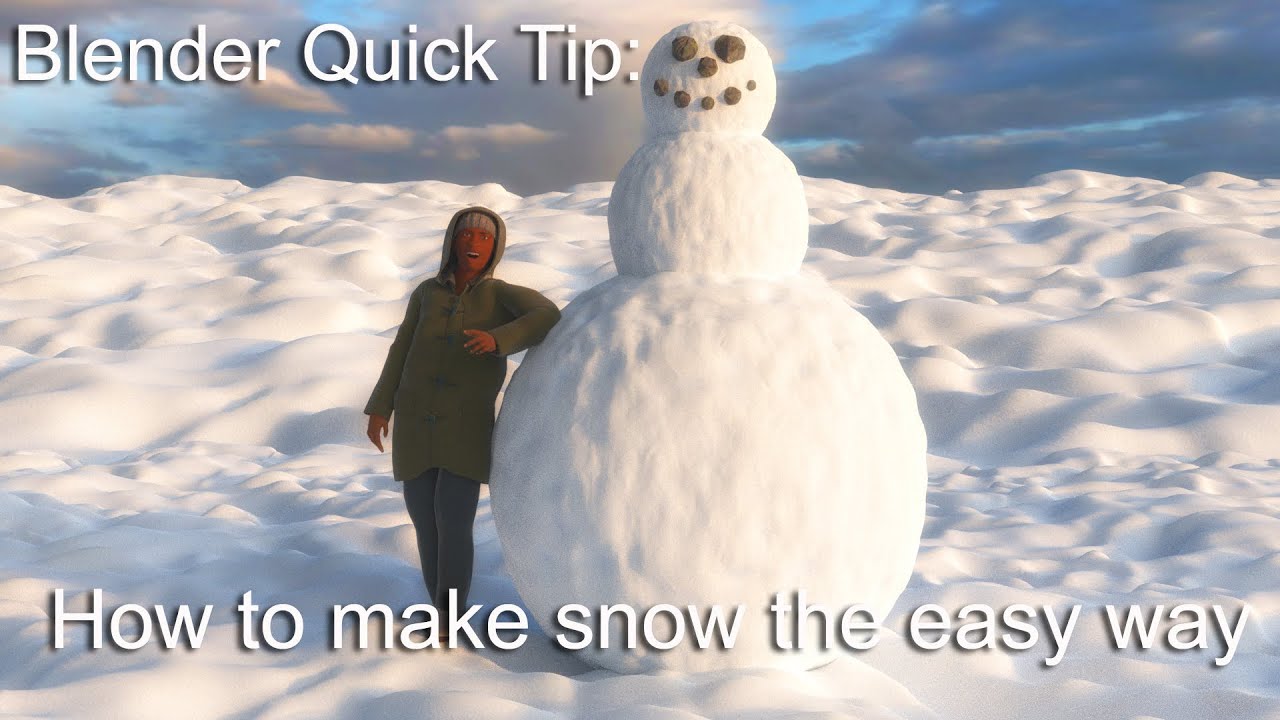 Blender Quick Tip Make snow the easy way. YouTube