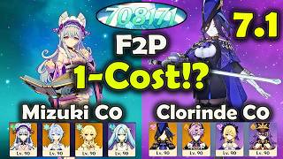 🔥Only 1 Cost Soon!? F2P Clorinde Brute Force & Mizuki 700K DMG | Spiral Abyss 12 | Genshin Impact