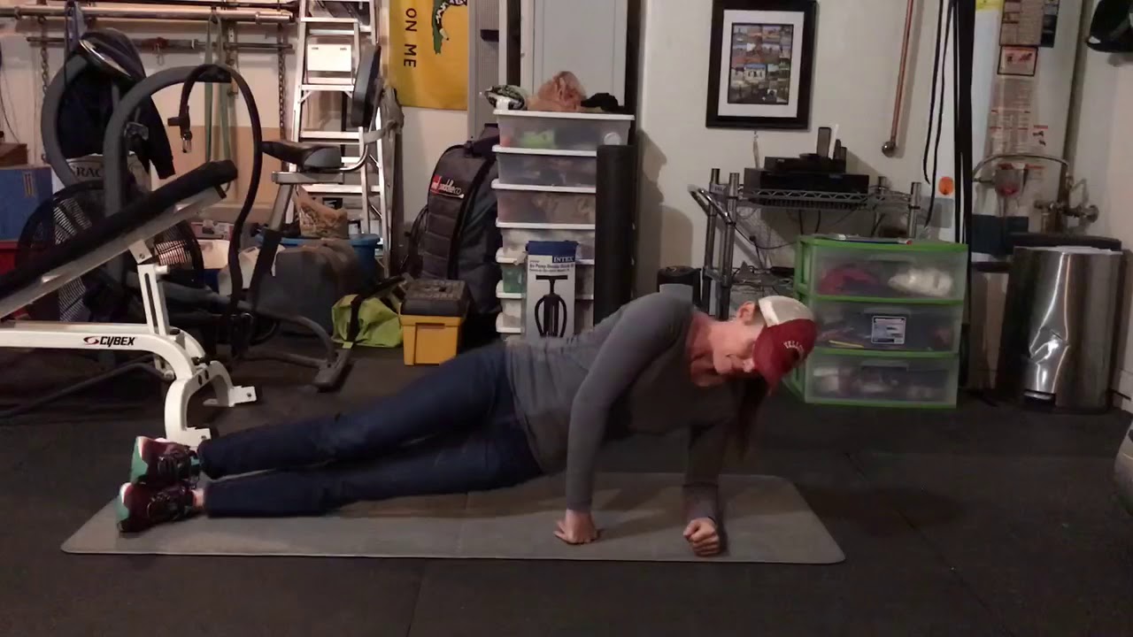 Star plank with abduction and piriformis rotation - YouTube