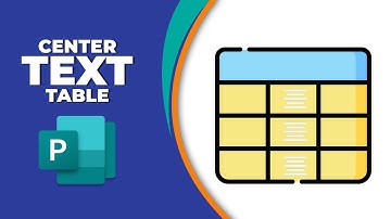 How to center text in publisher table
