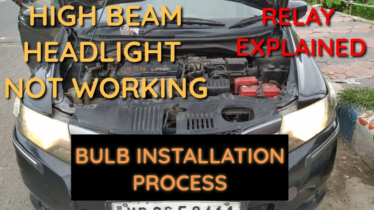 Honda city headlight problem solved | Bulb change | High Beam problem