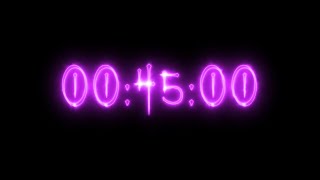 Purple Vampire Neon Timer 45 Minutes (Stopwatch)