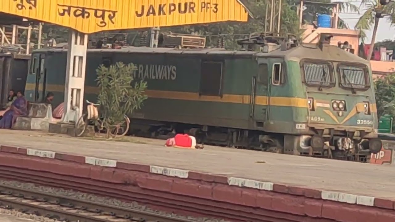 Dengarous WAP - 7 engine goods train passing 