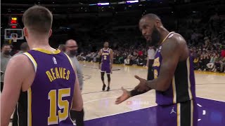 LeBron is angry as hell at Austin Reaves for bad defensive play
