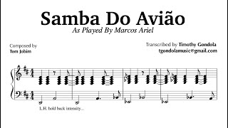 Video thumbnail of "Samba do Avião by Marcos Ariel| Brazilian Jazz Transcription"