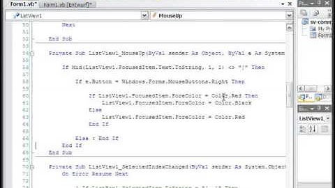 ListView Control färben (Visual Basic 2008 1-57) Part 1