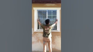 A MUST do before painting! masking windows how to: #painter #shorts #satisfying