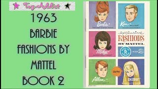 1963 Exclusive Barbie Fashions by Mattel Book 2 ~ Barbie Booklet ~  Toy-Addict