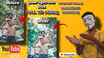 JOKER lightroom trick Full HD  फोटो एडिटिंग कैसे करे!!autodesk se face smoothing   कैसे करे  picsart