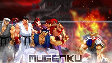 Violent Ryu vs Super Ryu Team! Street Fighter Mugen Multiverse