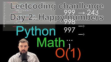 Leetcode Challenge. Python Solution. Day 2: Happy Number. set / dict
