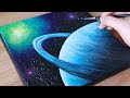 Black Canvas Acrylic painting | Universe Painting | Painting Tutorial for beginners #96