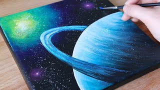 Black Canvas Acrylic painting | Universe Painting | Painting Tutorial for beginners #96