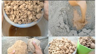 |New tutorial video |Pure mud| Big chunks+ Mixing+ Paste water pouring+ shape making time lapes |