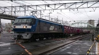 貨物列車1061レEF210-101号機牽引 天神川〜広島