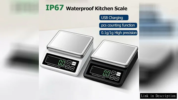 Rechargeable Kitchen Scale IP67 Full Waterproof 0.1g/1g High Precision Stainless Steel Electronic Sc