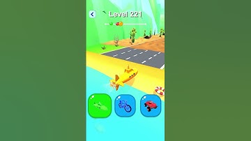 Shape-Shifting 🚙🚁🛵 Race | Gameplay Level - 221 | Hyper Casual Mobile📱 App | Android,iOS - NEW UPDATE