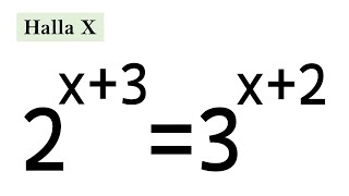 HALLA EL VALOR DE X EN LA ECUACIÓN EXPONENCIAL. Matemáticas Básicas