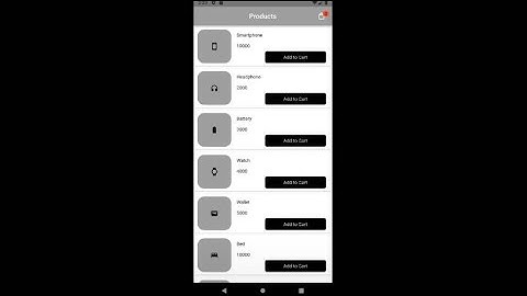 Flutter shopping app with CRUD operations using sqflite