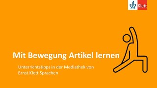 Mit Bewegung Artikel lernen: Der, die, das