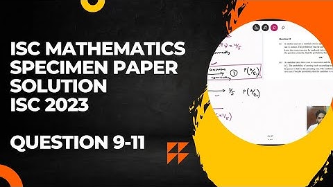 isc maths specimen paper solution 2023 | isc mathematics specimen question paper solution | class 12