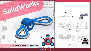 SolidWorks | 3D CAD EXERCISES 59 | StudyCadCam | Solution Tutorial |