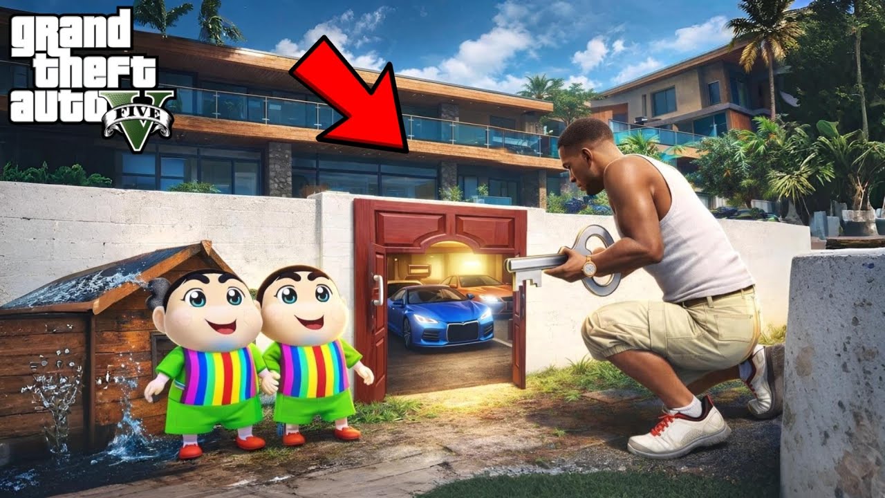 I Found The Ultimate Secret Garage Door In Franklin House In GTA 5 ! | SHINCHAN GTA 5 VIDEO