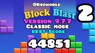 Block Blast Game Classic Mode version  9.7.7 Best Score complete gameplay walkthrough 