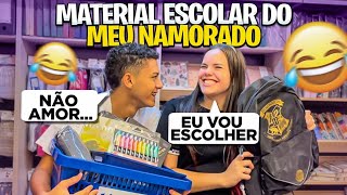 COMPRANDO MATERIAL ESCOLAR 2023 do meu namorado!!