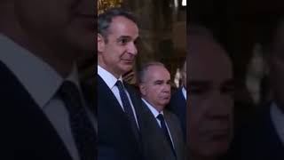 Κυριάκος Μητσοτάκης όταν ο πρωθυπουργός επισκέφθηκε το Άγιον Όρος σε μια συμβολική επίσκεψη