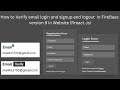 How to Verify Email in firebase version 9 and login signup logou