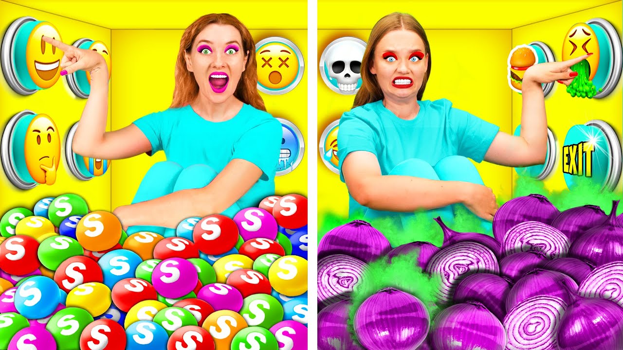 1000 Mystery Buttons Challenge Only 1 Lets You Escape | Fantastic Food ...