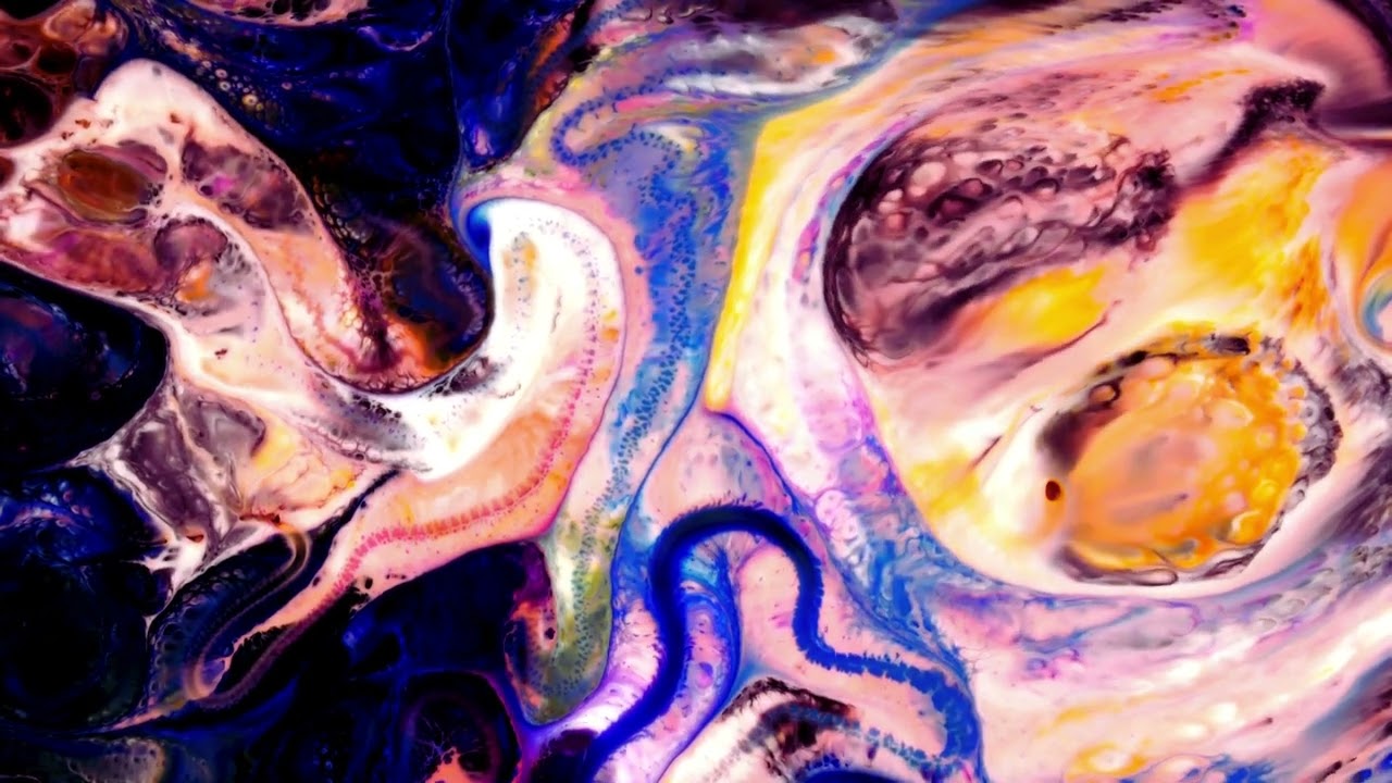 1 Hour of Explosive Abstract Grunge Art | Colorful Ink & Paint Spread Explosion"