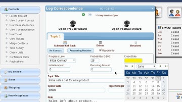 Logging A Call In Lizzy CRM