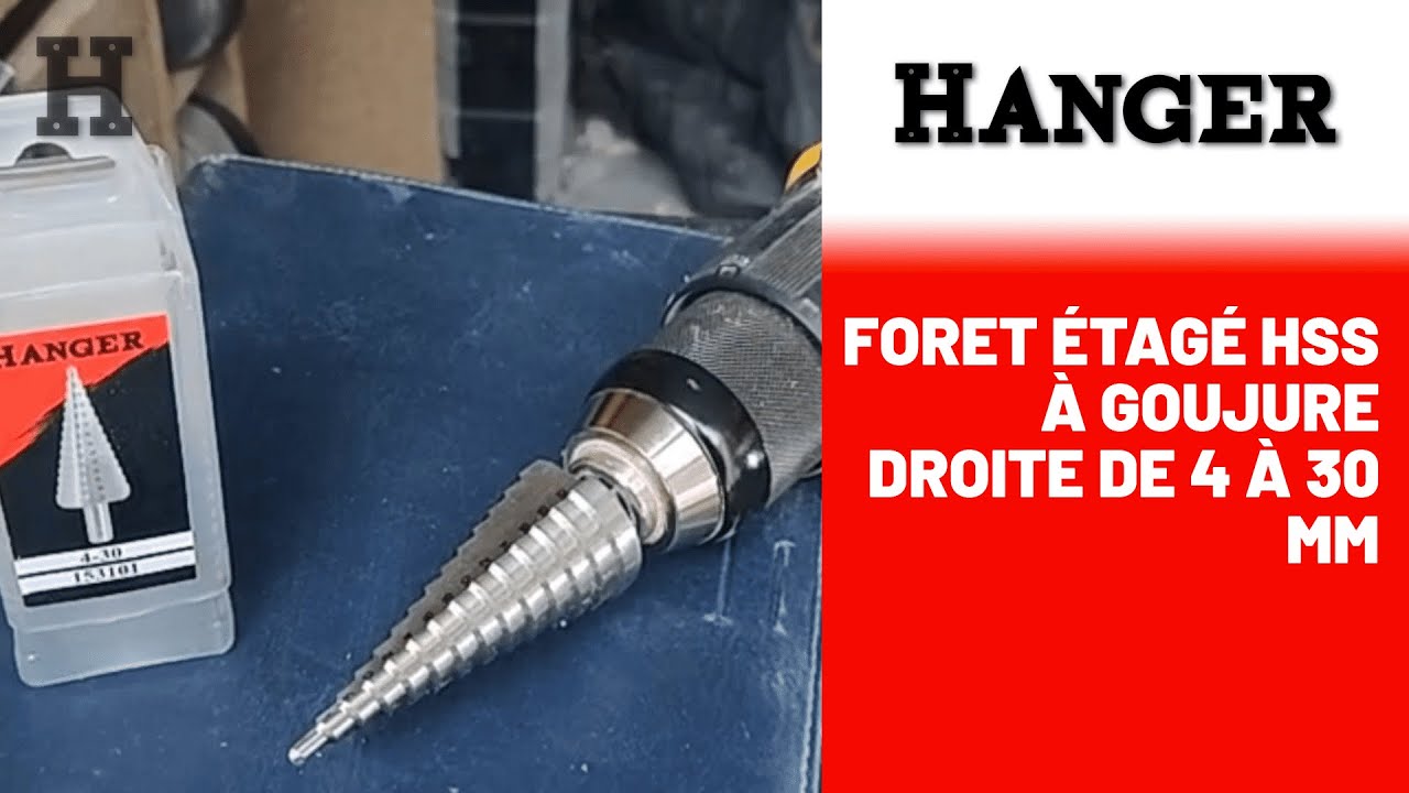 Test du Foret étagé HSS à goujure droite - HANGER