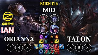 OZ Ian Orianna vs Talon Mid - KR Patch 11.5