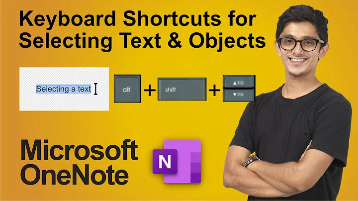 Keyboard shortcut for selecting text in OneNote | Shortcut for selecting objects | Keyboard Shortcut