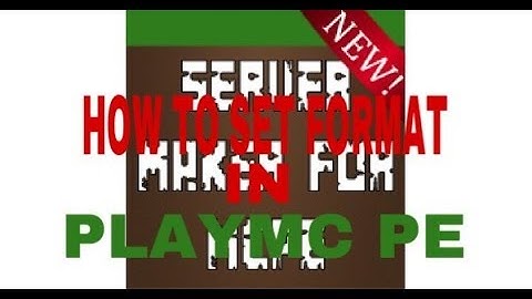 How To Setformat In MCPE | PlayMC.PE