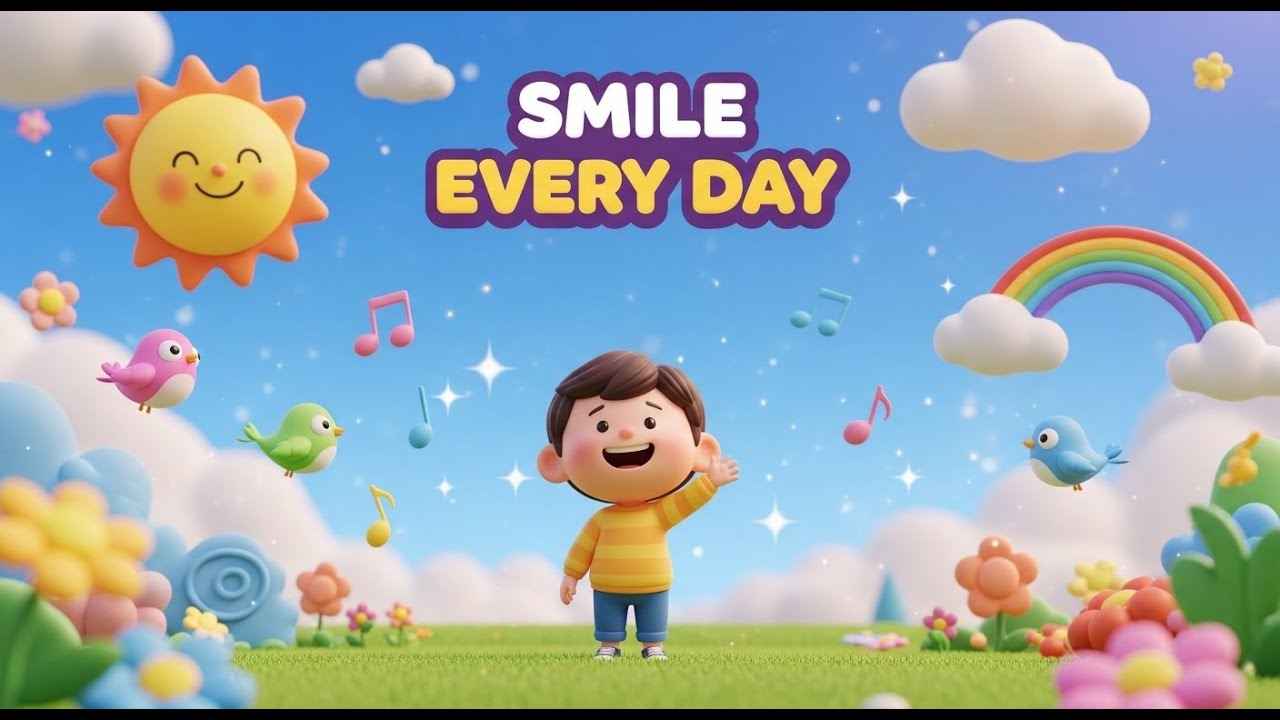 Smile Every Day | Happy English Children Song | Kids Cartoon Music