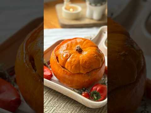 Запечений гарбуз з солоною начинкою з мʼясом та овочами рецепт рецепти