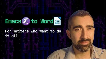 Export From Emacs to Microsoft Word Format (The Whole Writing Process)