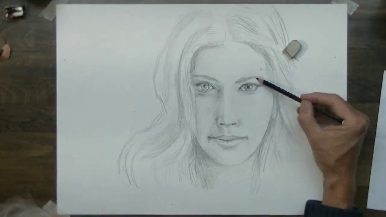 Goede Portret tekenen met potlood - tutorial. - YouTube XL-61